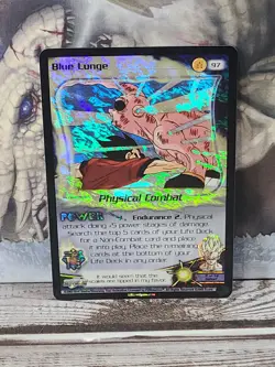 2003 Score Dragon Ball Z Trading Card #97 Blue Lunge Gohan VS Majin Buu Foil MP - Image 1