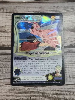 2003 Score Dragon Ball Z Trading Card #97 Blue Lunge Gohan VS Majin Buu Foil MP - Image 2