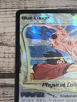 2003 Score Dragon Ball Z Trading Card #97 Blue Lunge Gohan VS Majin Buu Foil MP - Image 3