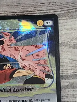 2003 Score Dragon Ball Z Trading Card #97 Blue Lunge Gohan VS Majin Buu Foil MP - Image 4
