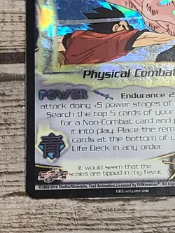 2003 Score Dragon Ball Z Trading Card #97 Blue Lunge Gohan VS Majin Buu Foil MP - Image 5