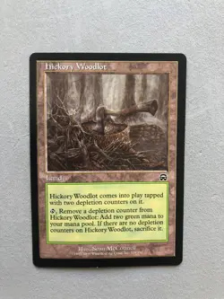 Mtg Carte Magic Mercadian Masques Hickory Woodlot LP - Image 1