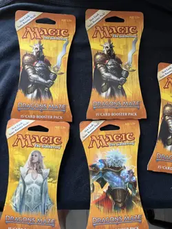 Magic the Gathering Dragons Maze Booster Pack X4 factory sealed - Image 1