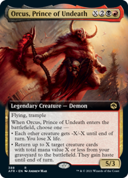 Orcus, Prince of Undeath - Extended Art x1 NM Magic the Gathering 1x Adventures - Image 1