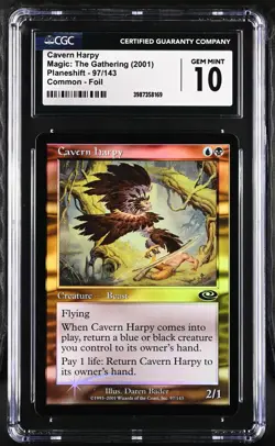 CAVERN HARPY Planeshift Foil C CGC 10 MTG [Nostalgium] - Image 1