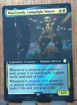 MTG🎇 MacCready, Lamplight Mayor ( SURGE FOIL Extended Art) FALLOUT Near Mint.❤ - Image 2