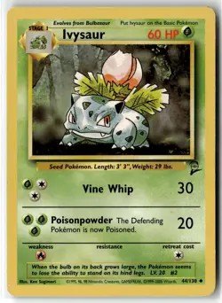Ivysaur ⭐ 44/130 Uncommon Base Set 2 2000 Pokemon LP - Image 1