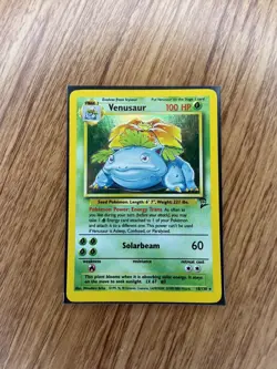 Venusaur – Base Set 2 18/130 – Vintage WOTC Pokemon – LP - Image 1