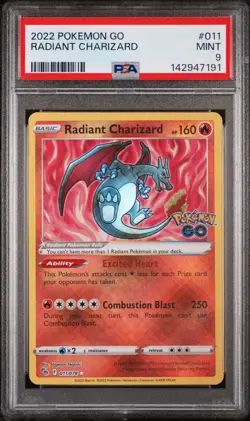 2022 POKEMON GO #011 RADIANT CHARIZARD PSA 9 - Image 1