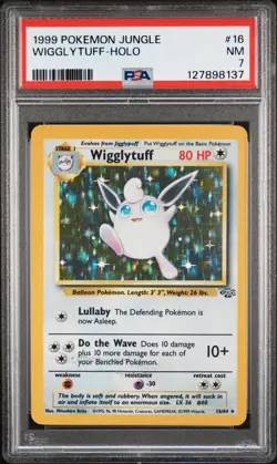 1999 POKEMON JUNGLE #16 WIGGLYTUFF-HOLO PSA 7 - Image 1
