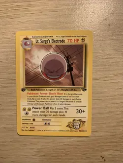 Pokemon TCG Lt. SURGE’S ELECTRODE 1st Edition Gym Challenge - 52/132 - Uncommon - Image 1