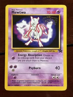 Pokemon Black Star Promo Mewtwo 3 First Movie Rare - Image 1