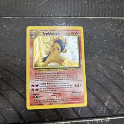 Pokemon TCG Neo Genesis Typhlosion Holo Rare Card 18/111 Vintage LP - Image 1