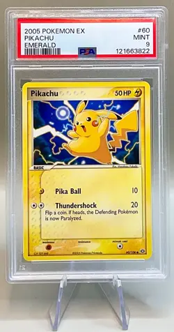 Pokemon Pikachu #60/106 - 2005 EX Emerald Set - PSA 9 (MINT) Condition! - Image 1
