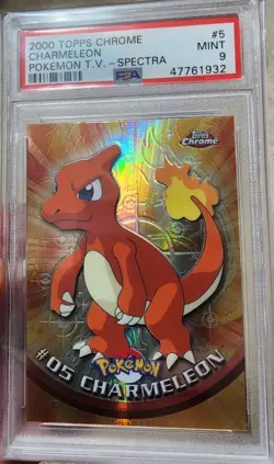 2000 TOPPS CHROME POKEMON T.V. SPECTRA #5 CHARMELEON PSA 9 + Ivisaur psa 9 - Image 1
