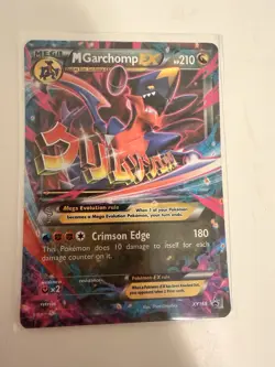 Pokemon Mega M Garchomp EX Black Star Promo Rare Holo Card XY168 - Image 1