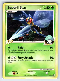 Beedrill 53/99 2009 Arceus Set Pokemon Card Nintendo Non Holo Common - Vlp - Image 1