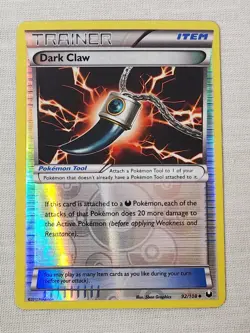 NM Dark Claw - Reverse Holo 92/108 Dark Explorers Pokemon TCG - Image 1