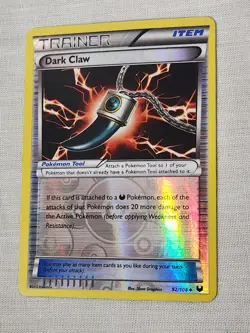 NM Dark Claw - Reverse Holo 92/108 Dark Explorers Pokemon TCG - Image 2