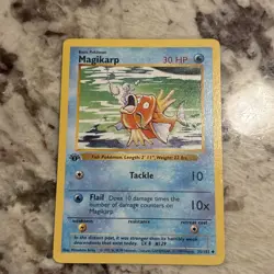 Pokemon TCG Magikarp 1st Edition Base Set Shadowless Card 035/102 NM Excellent! - Image 1