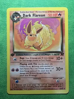 2000 POKEMON TCG TEAM ROCKET 35/82 DARK FLAREON 1ST EDITION UNCOMMON NEAR MINT - Image 1