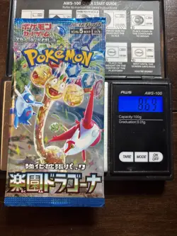 Heavy 8.69g Pokemon Sealed Dragona Paradise Japanese Booster Pack - Image 1