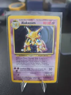 Pokemon TCG Alakazam Holo Rare Card 1/102 Base Set 1999 *Check Pictures* - Image 1