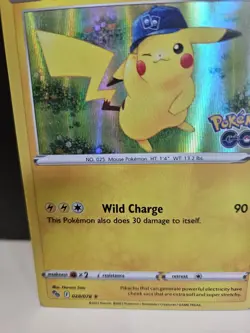 Pokemon TCG Pikachu Pokemon Go 028/078 Holo Holo Rare NM - Image 2