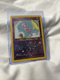 Pokemon 2001 Southern Islands Reverse Promo Holo Swirl Mew 1/18 LP Condition - Image 2