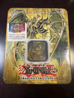 YUGIOH 2006 HAMON LORD OF STRIKING THUNDER GX CT03 Collector's Tin - SEALED - Image 1