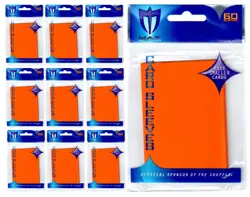 600 MAX PRO SMALL PREMIUM ORANGE DECK PROTECTORS SLEEVES Yugioh Lot - New! - Image 1