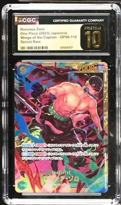 2025 One Piece Japanese Roronoa Zoro #OP06-118 Secret Rare CGC 10 PRISTINE - Image 1