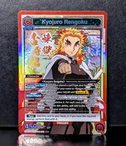 Kyojuro Rengoku Super Rare Union Arena Tcg Demon Slayer Vol. 2 Set - Image 1
