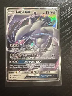 Pokemon Lugia GX Holo Ultra Rare TCG Card Sun & Moon Lost Thunder 159/214 - Image 1