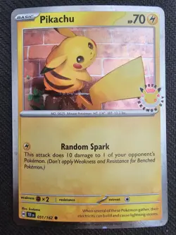 Pokemon TCG - Cosmos Holo Pikachu 51/162 Pokemon Day 2026 Collection Card NM - Image 1