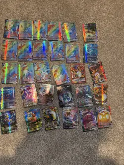 Pokemon TCG V & VMax Full Art Holo Lot 40 Cards Fusion Strike Evolving Skies Mew - Image 1