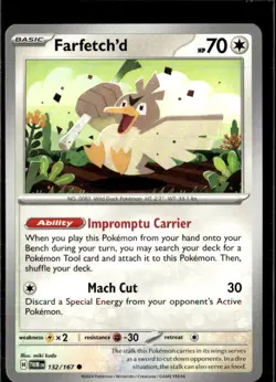 Pokemon Farfetch'd 132/167 Twilight Masquerade Non Holo Common 5 Card Lot - Image 1