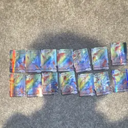 Pokemon TCG Full Art Holo Cards Lot English 15 Standard Cards - Image 1