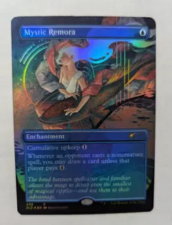 1x Mystic Remora Borderless Foil Kelogloops NM Secret Lair - Magic MTG x1 - Image 1