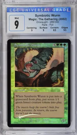 SYMBIOTIC WURM Onslaught Foil Rare CGC 9 MTG [Nostalgium] - Image 1