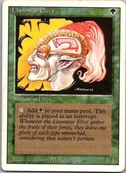 Llanowar Elves C Revised Edition MP MTG - Image 1