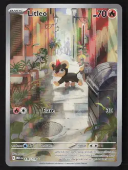 Litleo - 139/132 Illustration Rare ME01: Mega Evolution Pokemon TCG NM - Image 1