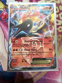 Moltres EX 14/135 LP - Full Art Pokemon - Plasma Storm - Image 1