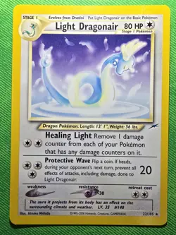 2002 POKEMON TCG NEO DESTINY 22/105 LIGHT DRAGONAIR UNLIMITED RARE NEAR MINT - Image 1