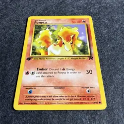 Pokemon TCG: Ponyta 64/82 Team Rocket 1st Edition WOTC - LP - Image 2