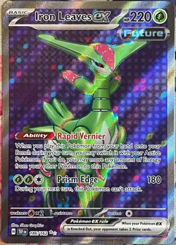 Iron Leaves ex Full Art Ultra Rare - 186/162 - Temporal Forces Pokemon 2024 - Image 1
