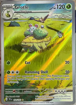 Grotle Illustration Rare Holo - 164/162 - Temporal Forces Pokemon 2024 - Image 1