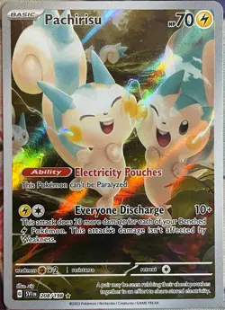 Pachirisu Illustration Rare Holo - 208/198 - Scarlet & Violet Base Pokemon 2023 - Image 1