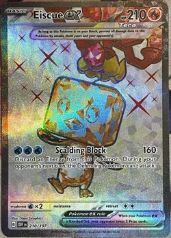 Eiscue ex Full Art Ultra Rare - 210/197 - Obsidian Flames Pokemon 2023 - Image 1