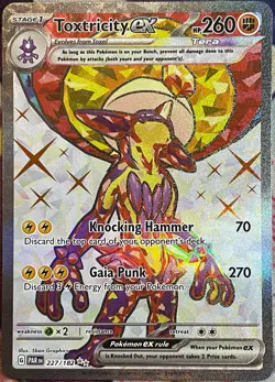 Toxtricity ex Full Art Ultra Rare - 227/182 - Paradox Rift Pokemon 2023 - Image 1